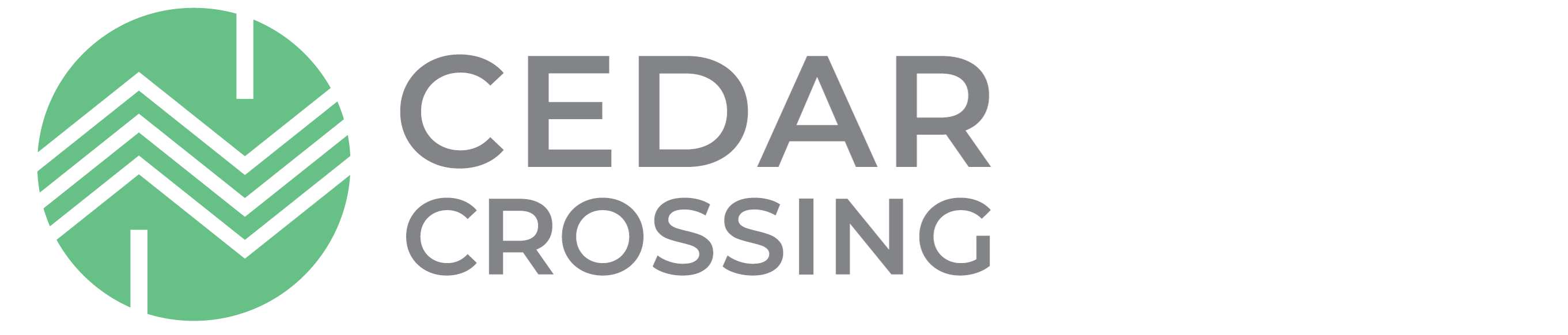 a logo that reads cedar crossing